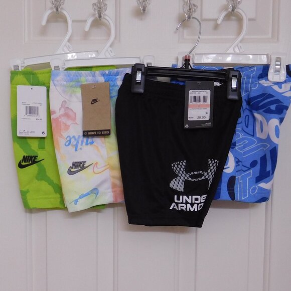 NWT 4 Pairs Boys Nike & Under Armour Shorts sz 2t